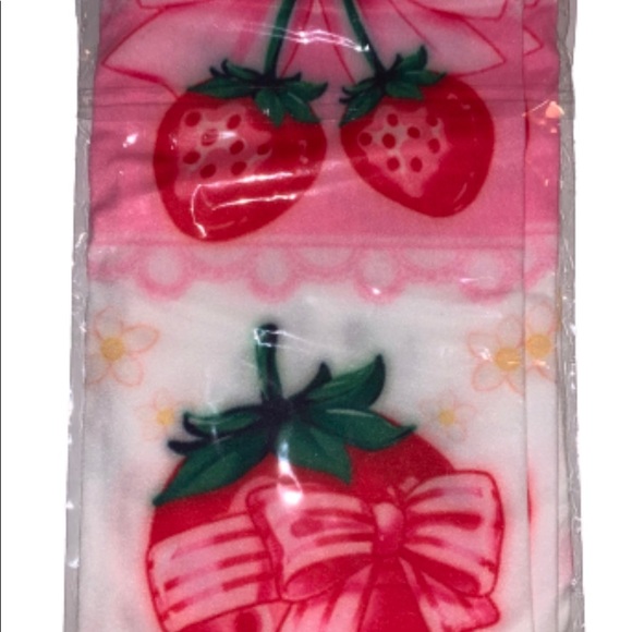 Kawaii Strawberry Lolita Stocking Socks Pink Bows - Picture 8 of 10